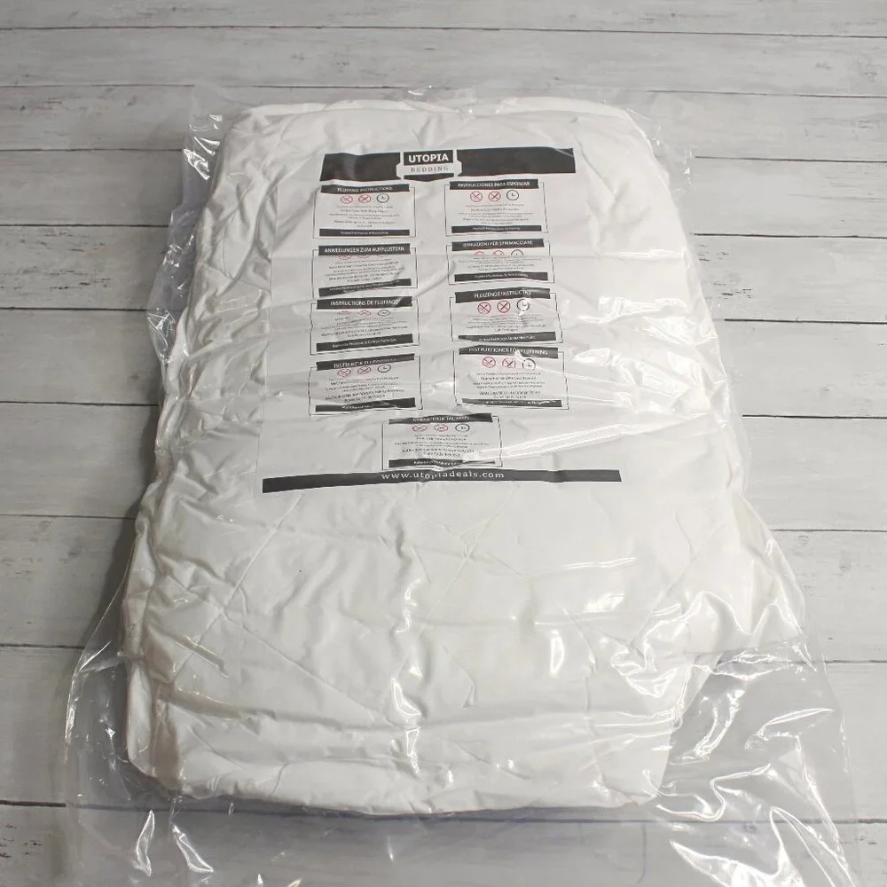 Utopia Quilted Mattress Pad Full Size White Elastic Deep Pocket Bed Topper